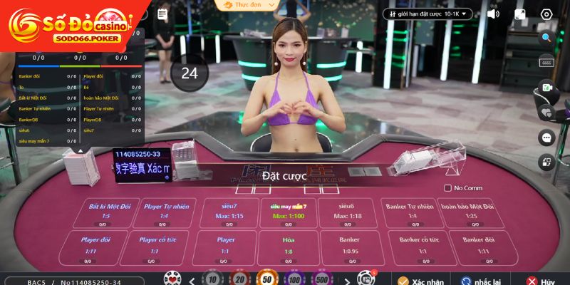 Chơi baccarat tại casino SODO66