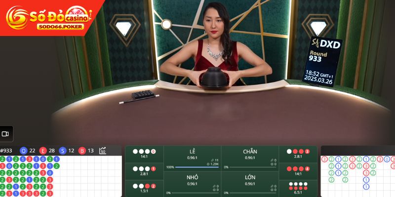 Sảnh casino live hiện đại tại SODO66